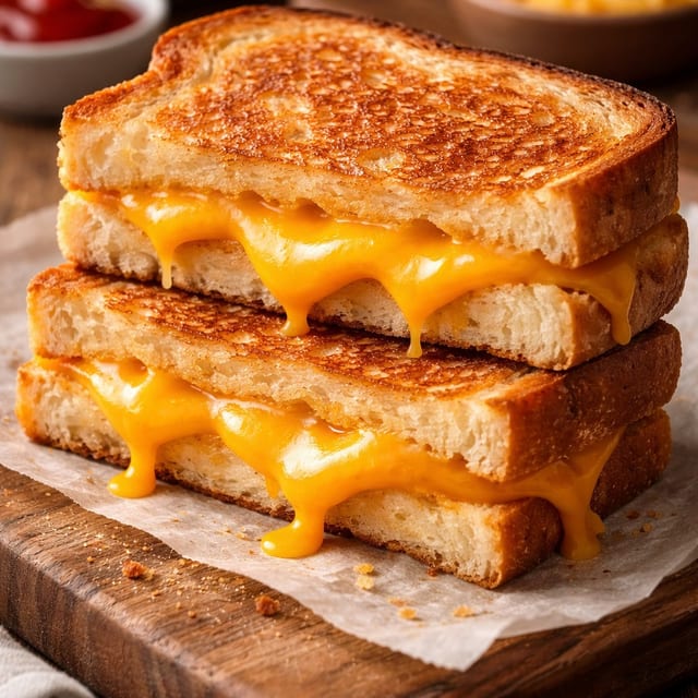 Grilled cheese sandwich.