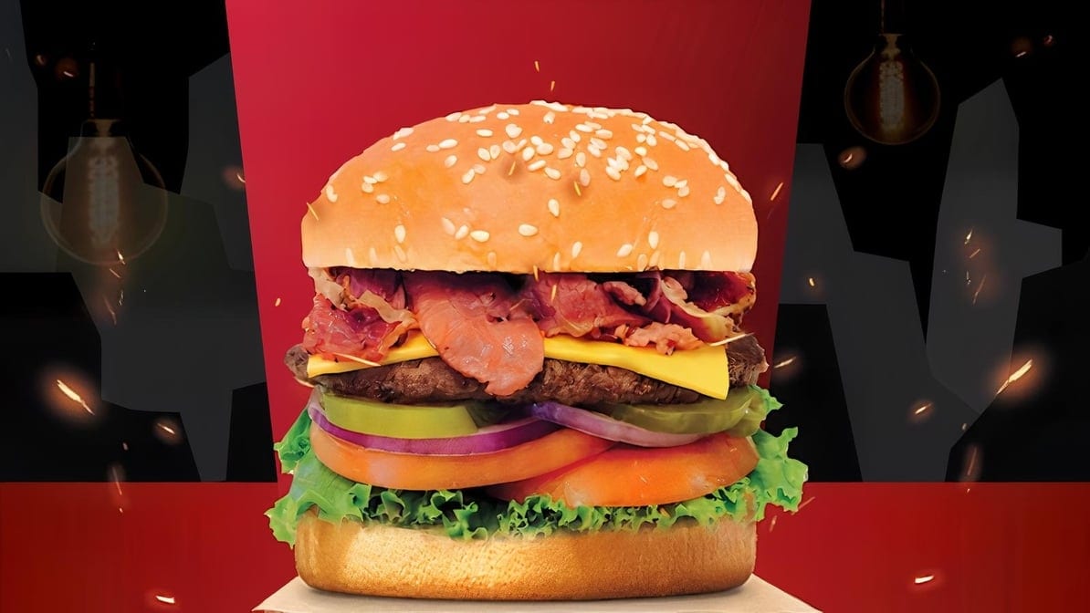 Pastrami Cheeseburger.