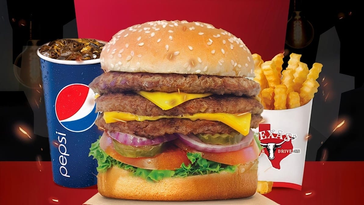 Triple Texas Cheeseburger Combo.