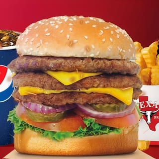Triple Texas Cheeseburger Combo