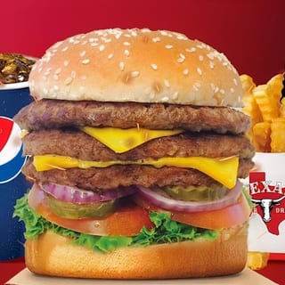 Triple Texas Cheeseburger Combo