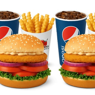 2 Chicken Sandwiches, 2 Fries & 2 Drinks
