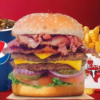 Double Texas Pastrami Cheeseburger Combo